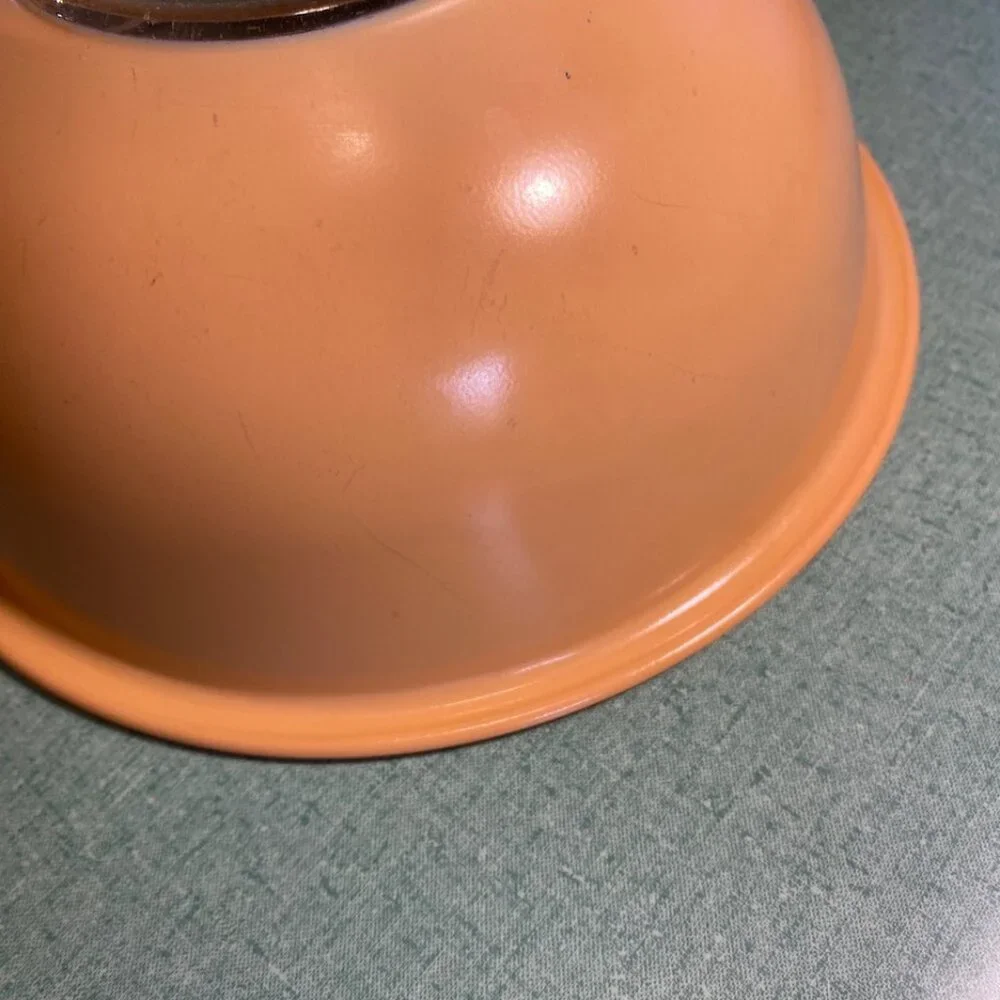 Ten Inch Glass Pyrex Peach Big Mixing Bowl